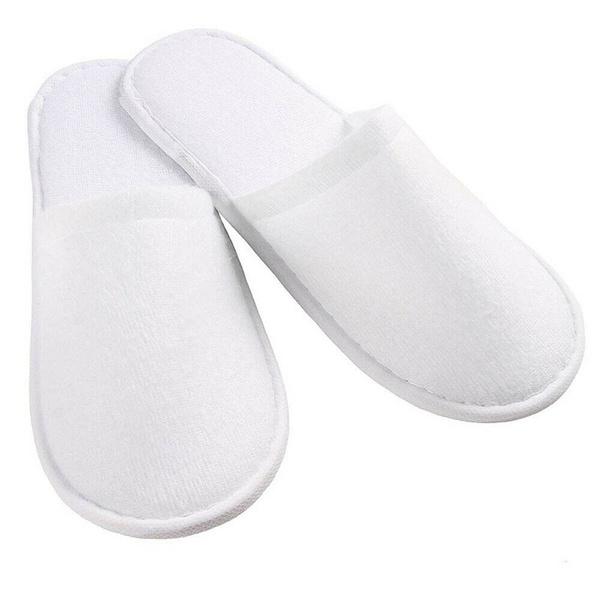 20-Pairs: Spa Hotel Guest Soft Slippers Closed Toe Disposable Travel Slipper